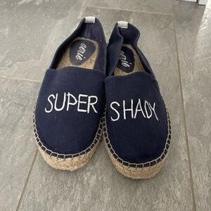 Aerie “Super Shady” Platform Espadrille size 8